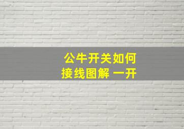 公牛开关如何接线图解 一开